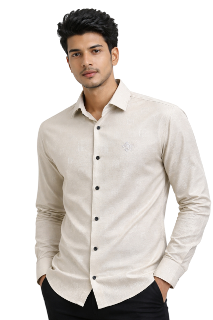 Premium Quality China  Shirt - Brown